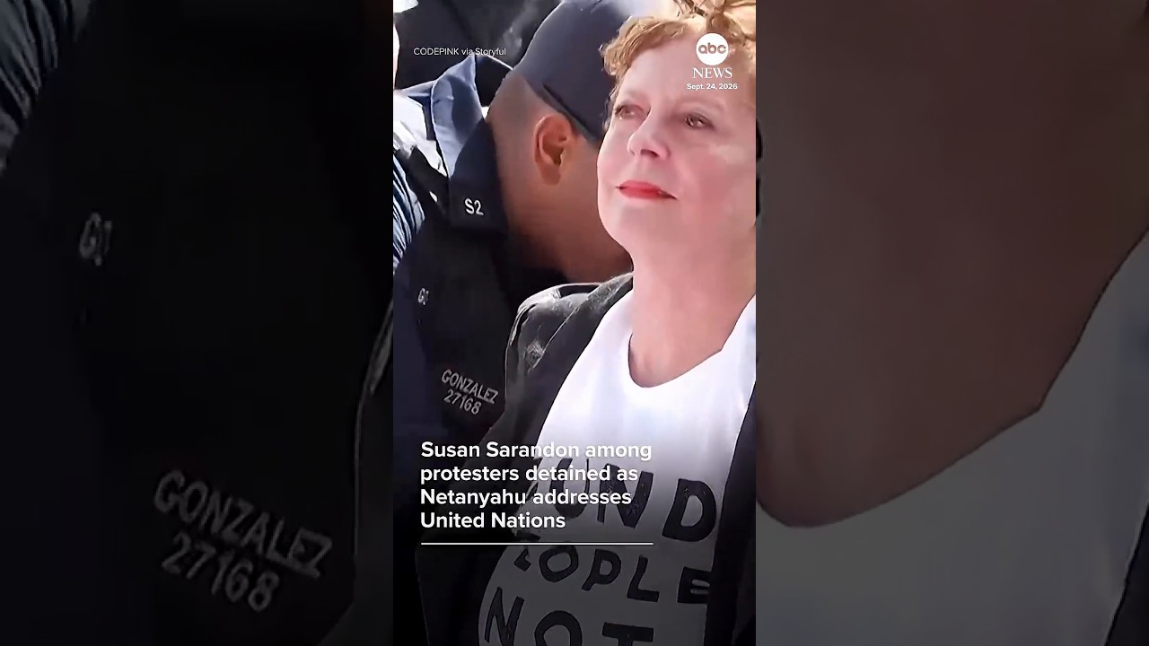 Susan Sarandon among protesters detained as Netanyahu address UN