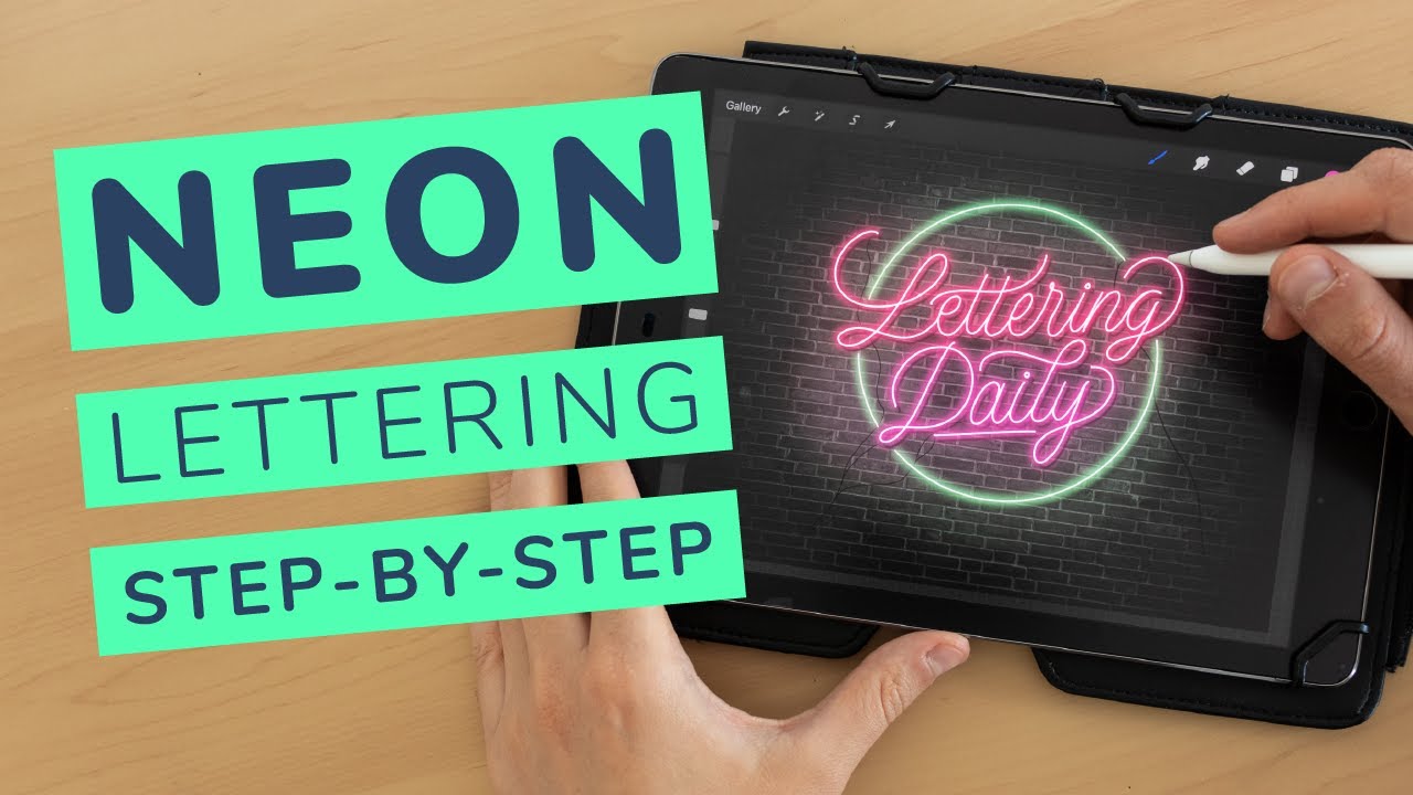 Neon Lettering Effect In Procreate (Step By Step Tutorial)