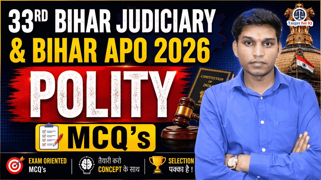 33rd Bihar Judiciary & Bihar APO 2026 | Polity  MCQ's Class - 09| #biharjudiciary #biharapo