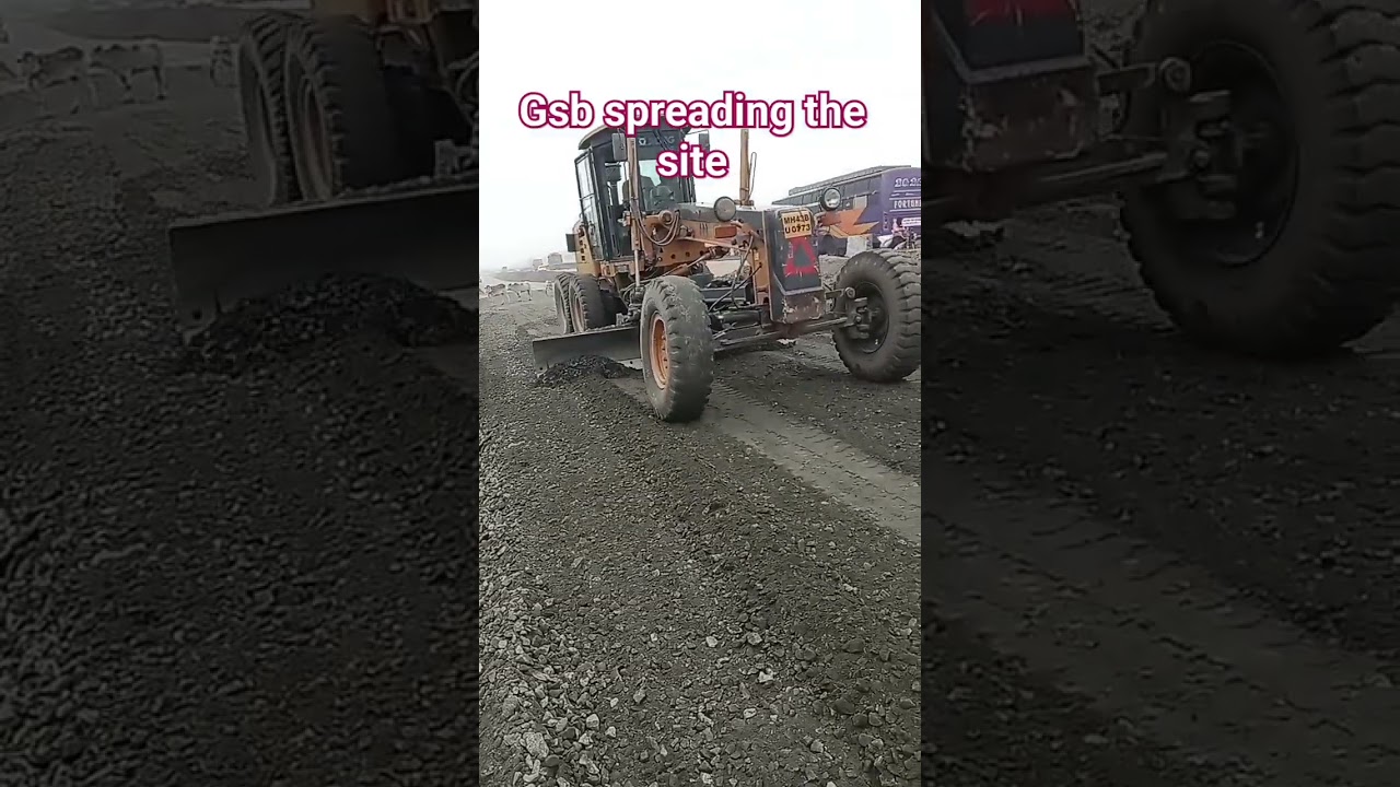 Gsb spreading the site work #civil #civilwork #engineering #engineer #grading