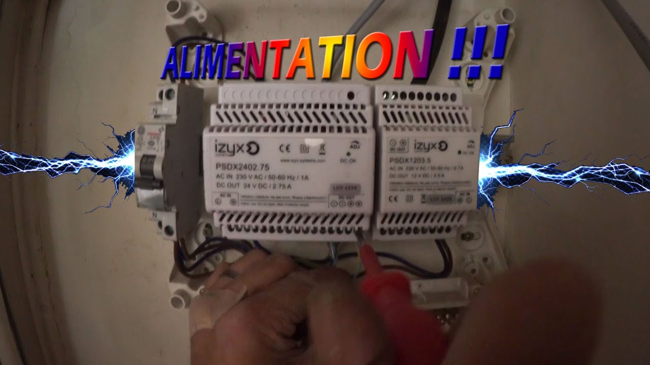 4/6 ⚠️ On branche les 2 Alimentations électrique 24 V et 12 V de l'Interphone Intratone