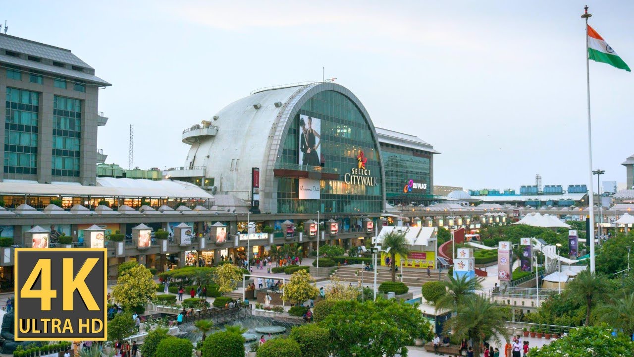 {4K Walk} Select CityWalk Mall & DLF Mall Saket South Delhi Tour {4K ULTRA HDR 60 FPS Travel Video}