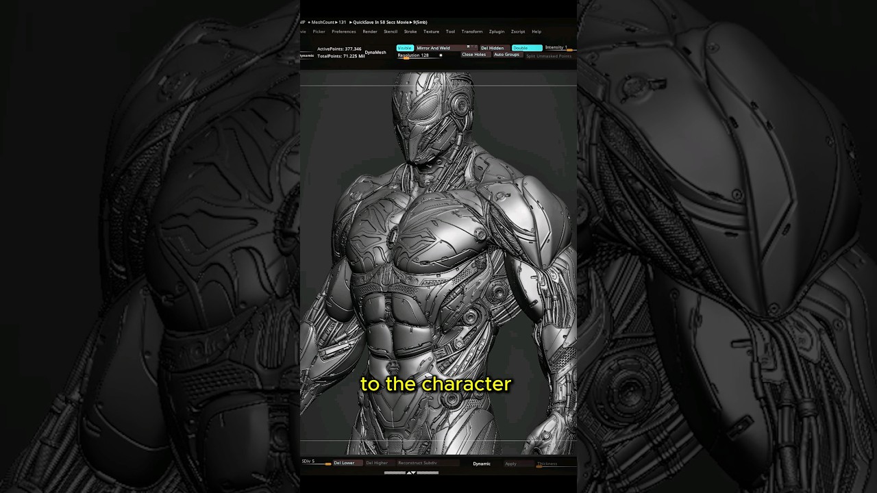 ⚠️проверьте курс по хардсурфам для получения дополнительных советов #zbrush #art #blender3d