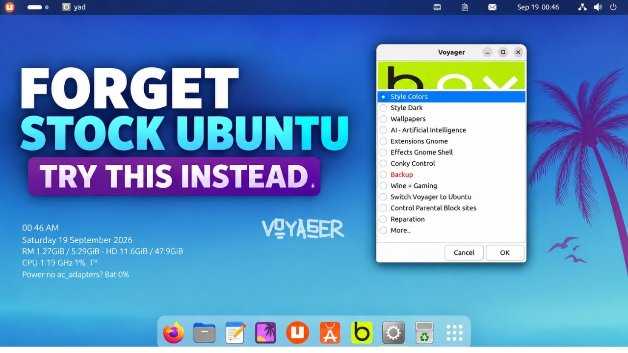 Voyager Linux: Ubuntu с совершенно другим дизайном