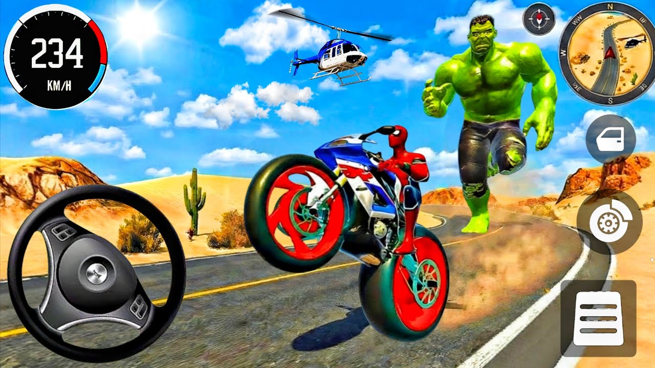 🦚Indian Aura Simulator 🥰Spiderman Became Escape From Hulk 💯 3D Game Lot's of Police Car Android #3