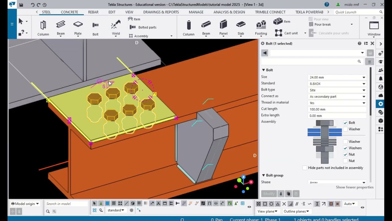 4.Bolts and welds_Tekla structures API