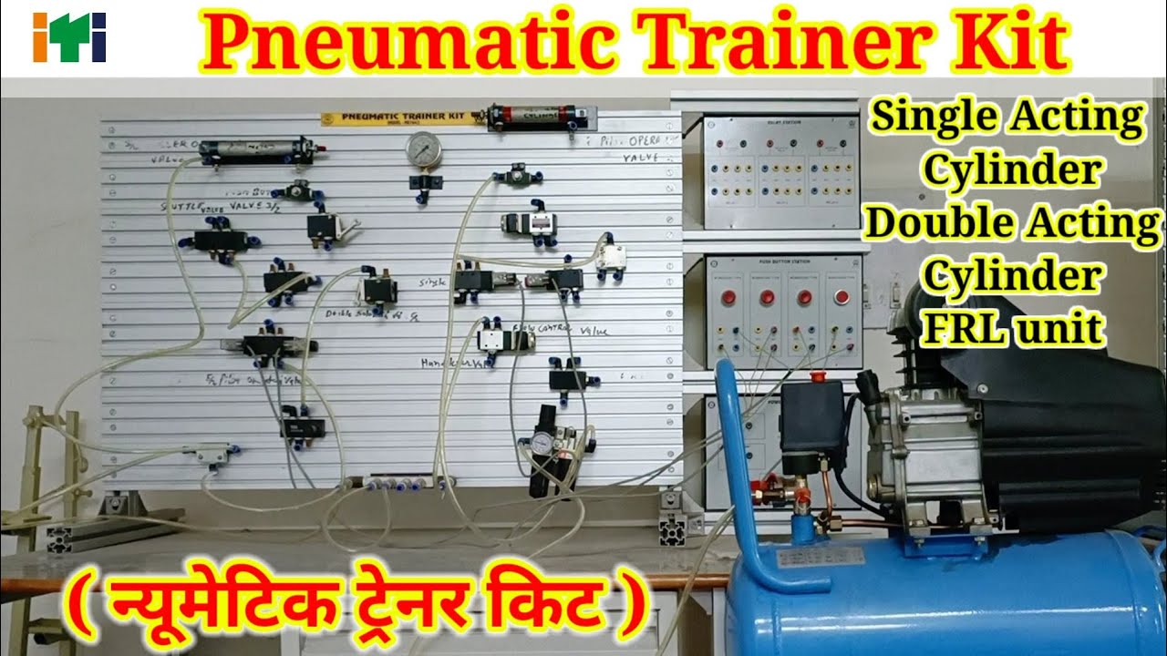 Pneumatic Trainer Kit Single //Double Acting Cylinder // FRL Unit