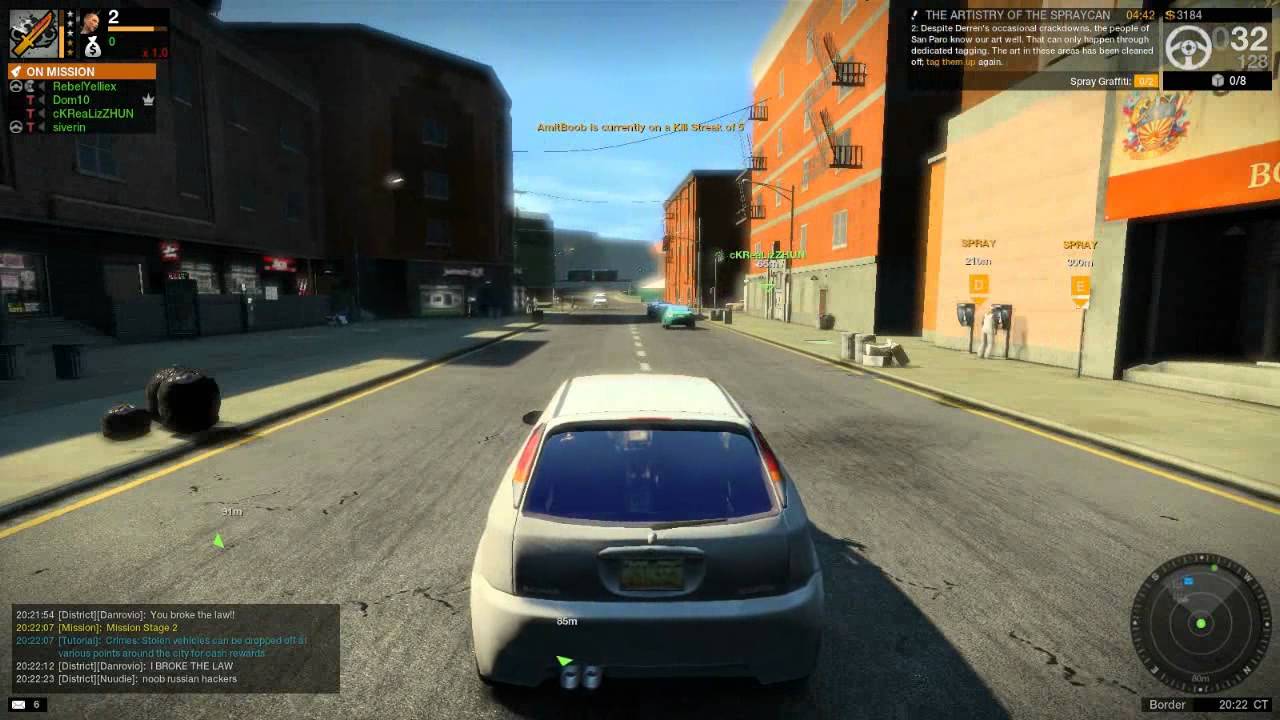 A noob's day in APB:Reloaded - The Artistry of the Spraycan