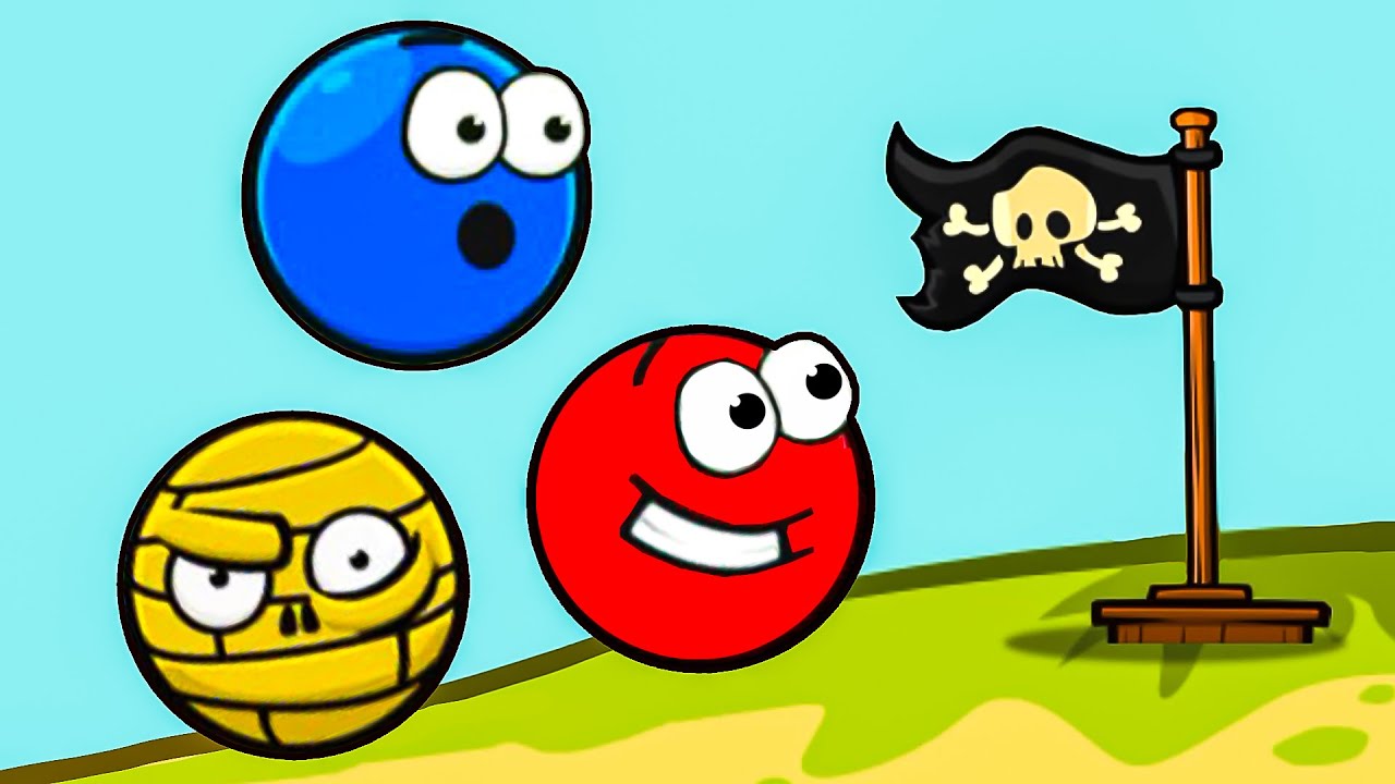 Несносный КРАСНЫЙ ШАР. Затерянный остров. Серия 1. ИГРА Red Ball на Игрули TV