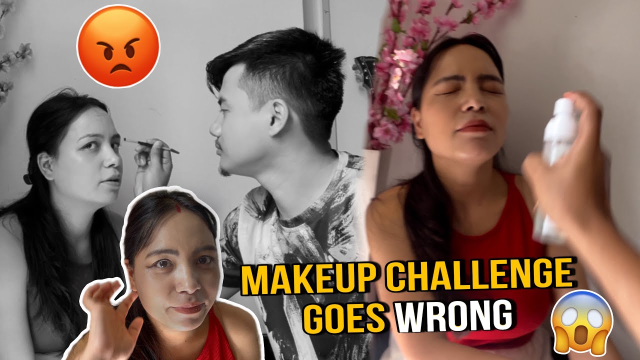 Wife saga Makeup challenge jandai maryo 🤣 || Did we end up fighting 😱
