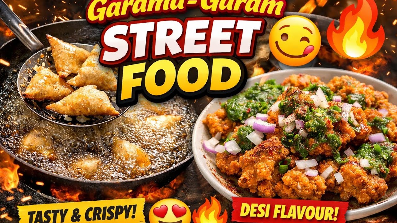 “Garama-garam street food 😋🔥 | Desi taste jo dil jeet le”🤤🥵| #littichokha #samosa #streetfood #new 