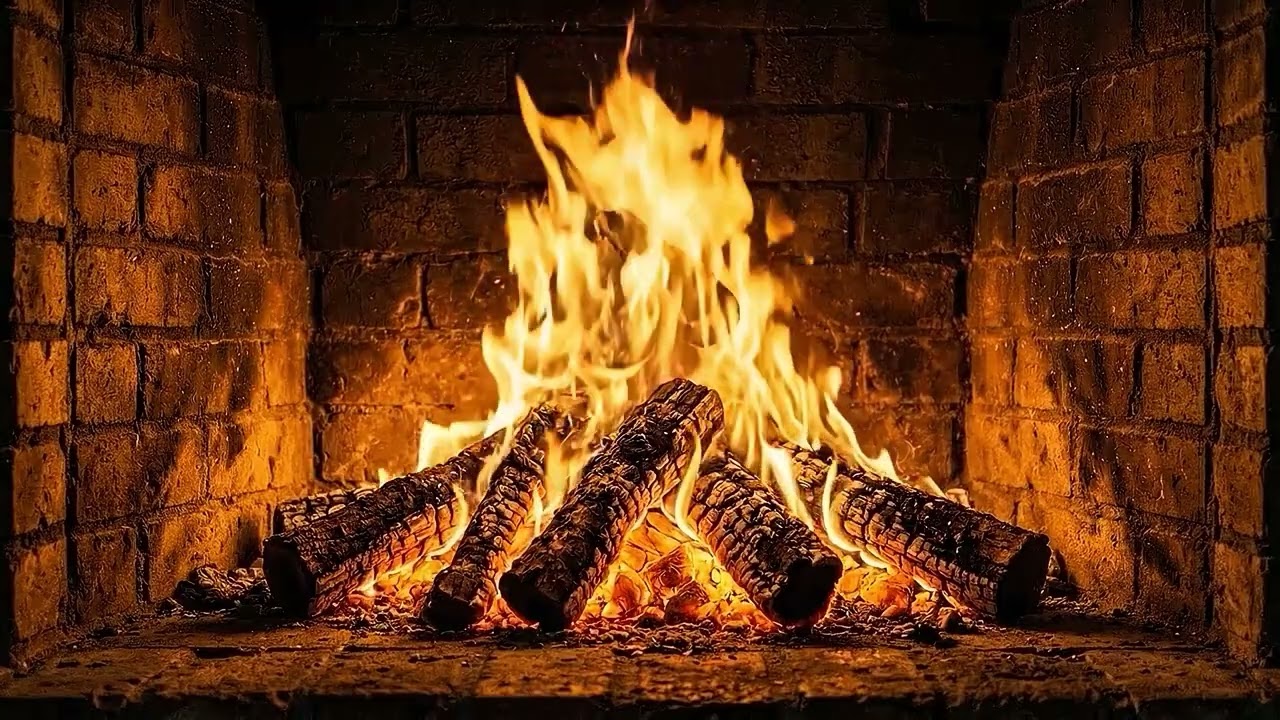 🔥 Fireplace NO ADS | Warm Cabin Vibes + Fire Crackle (4K UHD)
