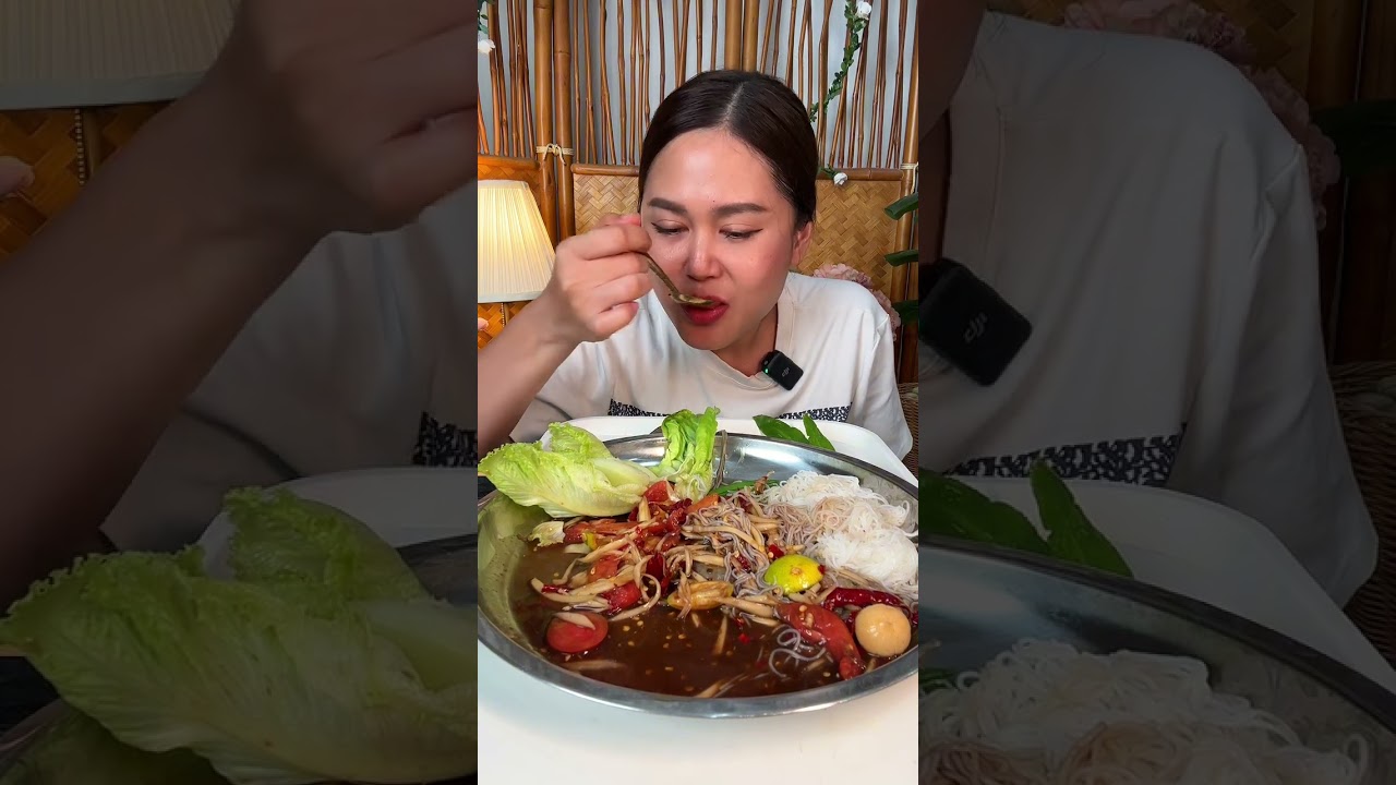 ตำกุ้งสดเผ็ดนัว กุ้งเด้งๆกรุบๆ กินกับระจีนแซ่บสุดๆ😋