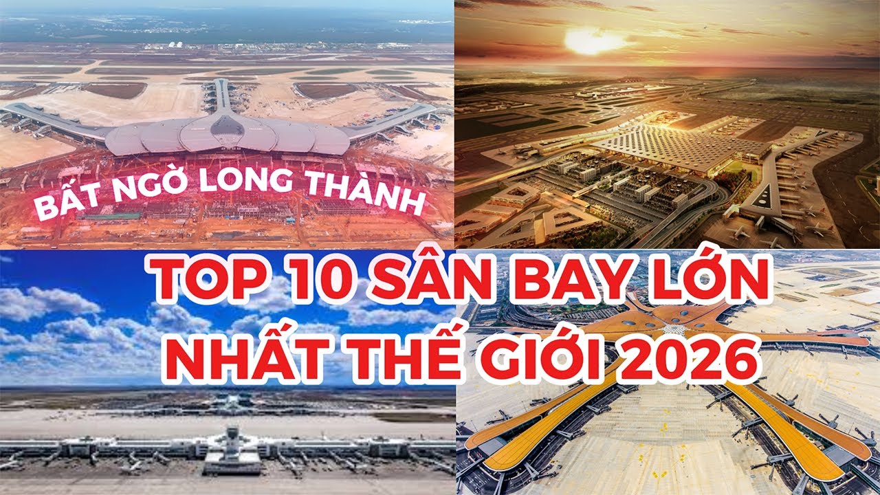 Top 10 sân bay lớn nhất thế giới 2026 -