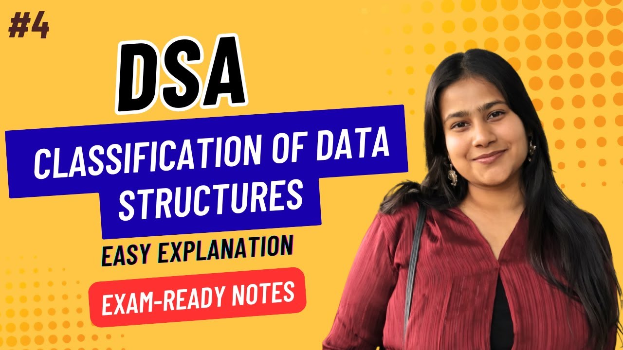 Part 4: Classification of Data Structures | Primitive & Non-Primitive | Linear & Non Linear | DSA