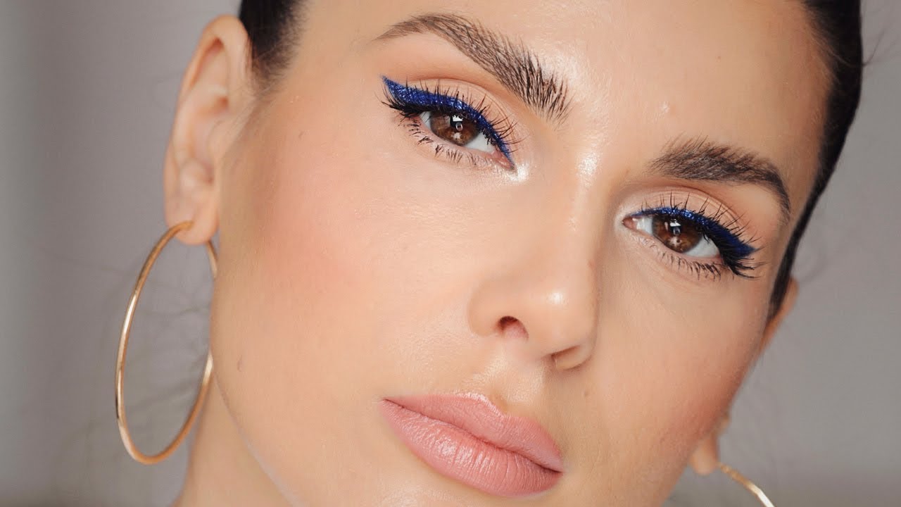 FESTIVE  BLUE EYELINER MAKEUP LOOK | ALI ANDREEA