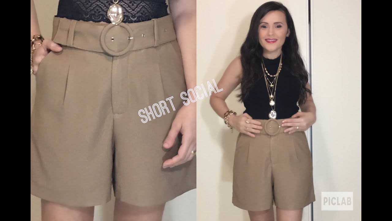 PART2: CORTE E COSTURA SHORT SOCIAL COM CINTO FORRADO