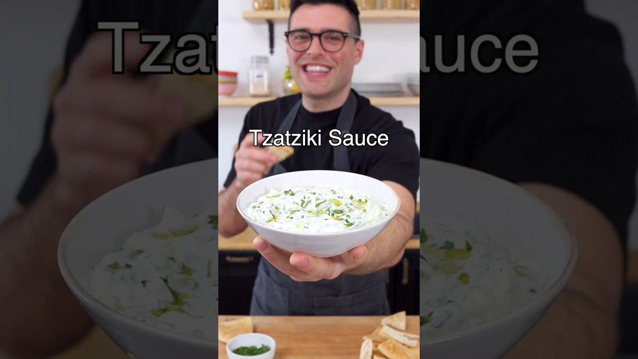 How to make Tzatziki (Greek Yogurt Cucumber Dip)