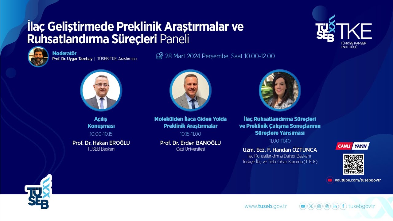 İlaç Geliştirmede Preklinik Araştırmalar ve Ruhsatlandırma Süreçleri Paneli