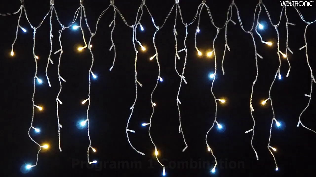 LED-es jégcsap fényfüggöny hideg – meleg fehér – távirányítóval