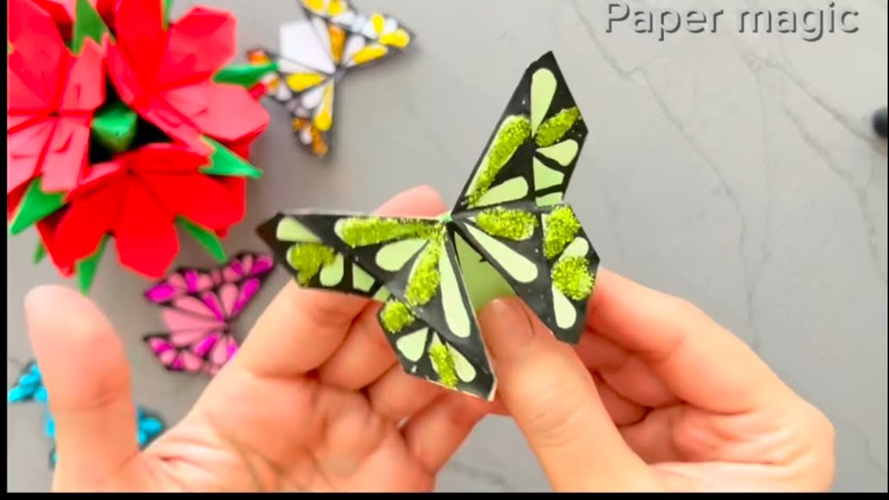 butterfly,book mark,kids toy, funny, free time,learning,paper craft, hand made آموزش ساخت پروانه