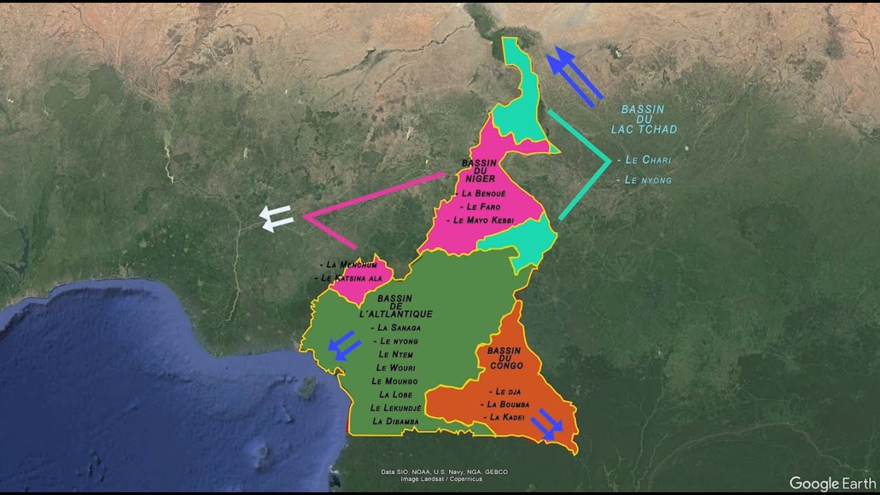 Hydrographie du Cameroun   Ses Rivières, fleuves, lacs et centrales hydroélectriques.
