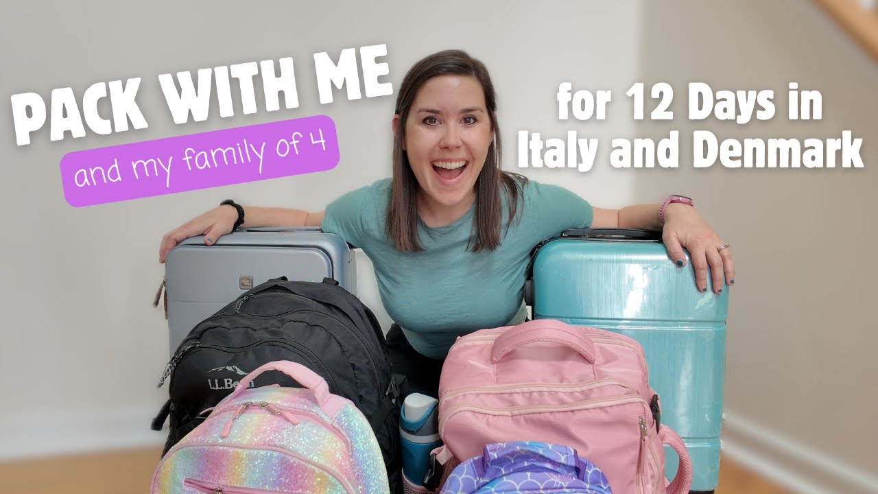 PACK WITH ME! Carry-on ONLY luggage for 12 Days of European Travel for our Family of 4!