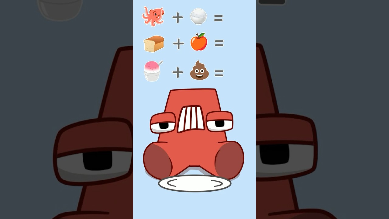 Mixing Food Emojis Mukbang - Alphabet lore A