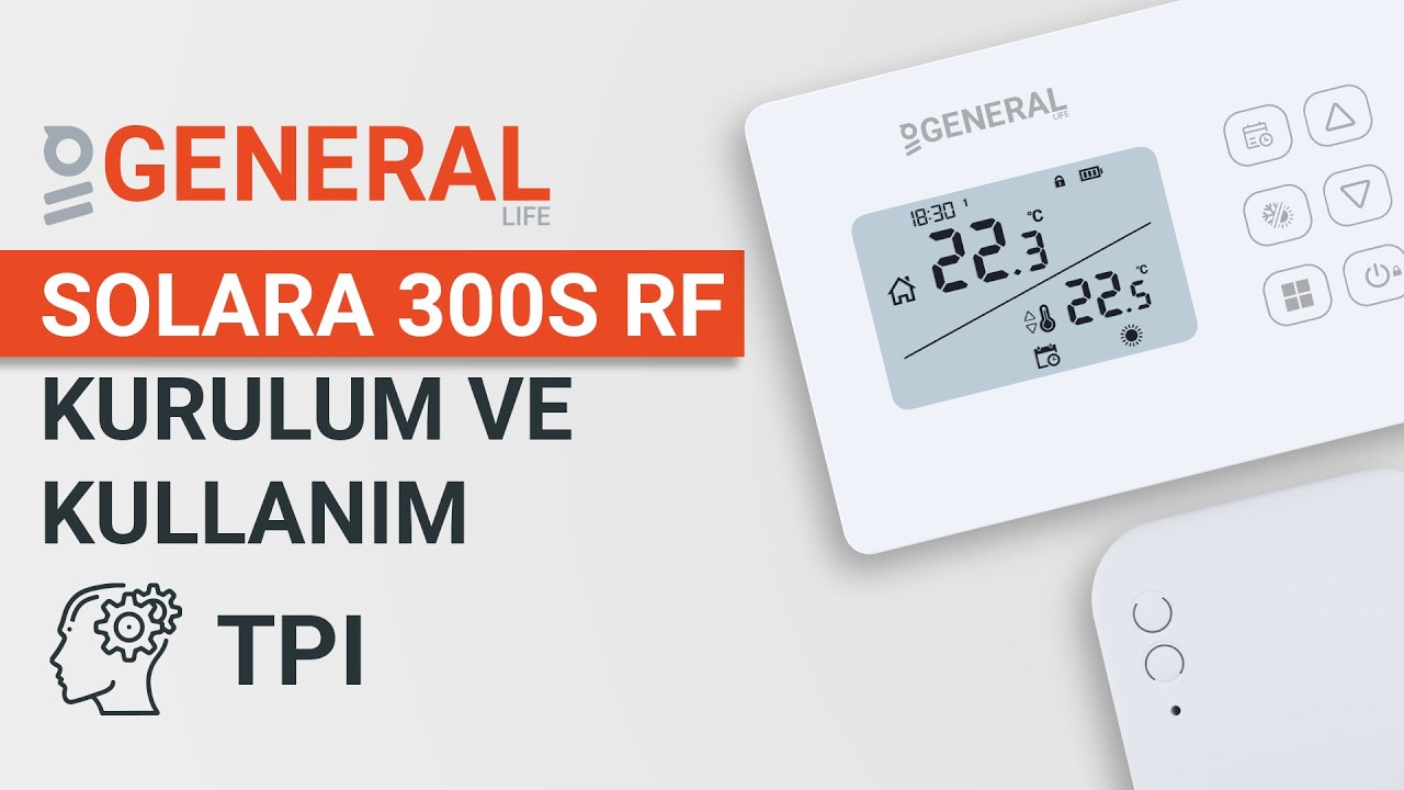 GENERAL SOLARA 300S RF - Haftalık Programlı Kablosuz Oda Termostatı