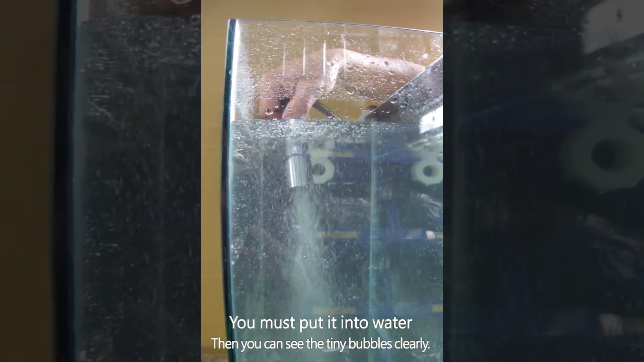 How to see the micro bubble effect  Microbubble Mini Device &ndash; Test at 2 KG