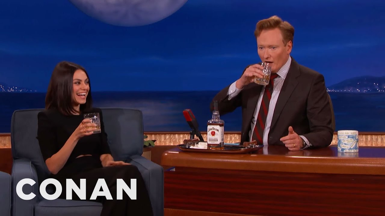 Mila Kunis & Conan Chew On Bourbon | CONAN on TBS