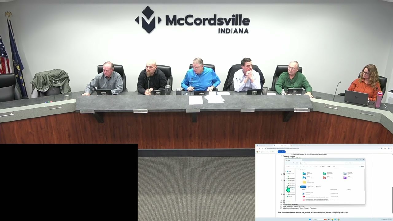 McCordsville Town Council 2/10/2026