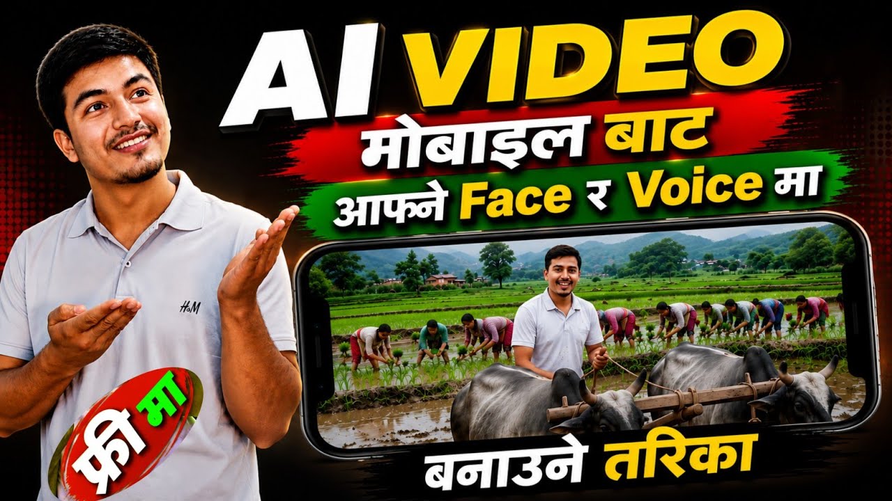 AI Video मोबाईलबाट बनाउने तरिका | आफ्नै Face र Voice मा FREE AI Video | SANMATE