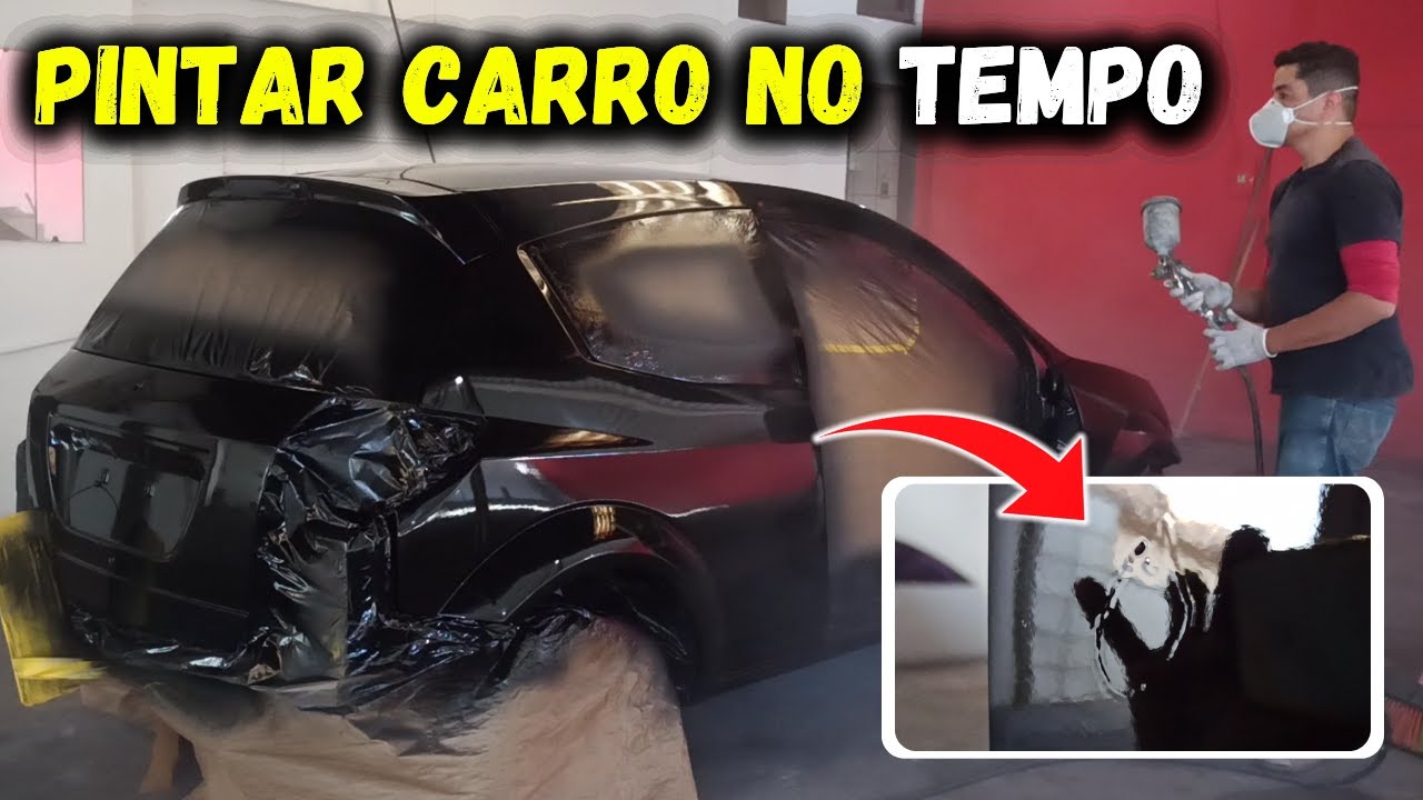 PINTANDO CARRO no Tempo ABERTO | É possível pintar sem cabine na garagem para quem ta iniciando...