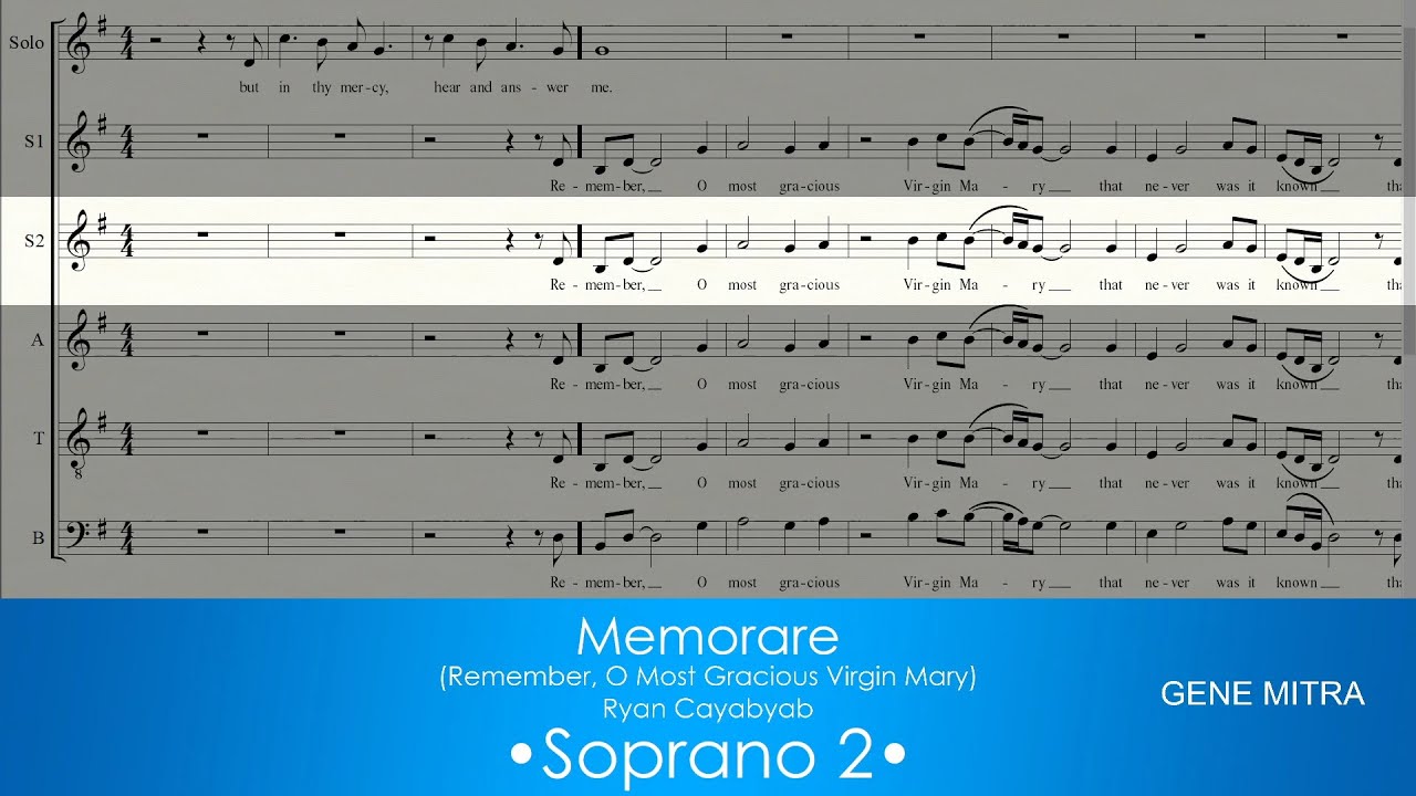 Memorare | Ryan Cayabyab • Soprano 2