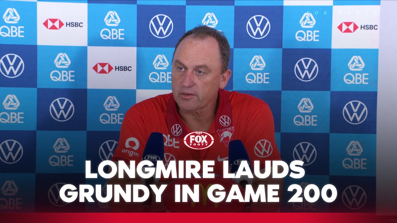 Longmire: 'He's [Grundy] fitted in so well' 🦢 | Sydney Swans press conference | Fox Footy