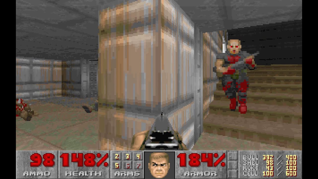 The Ultimate Doom E1M5: Phobos Lab (100%) [DOSBox]