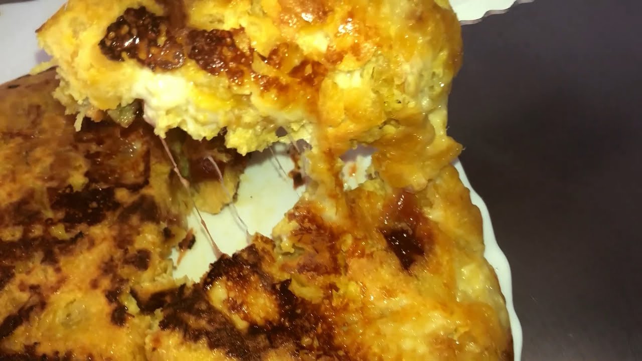 Torta de platano, al sarten, con queso y bocadillo, facil, saludable y nutritiva!!!