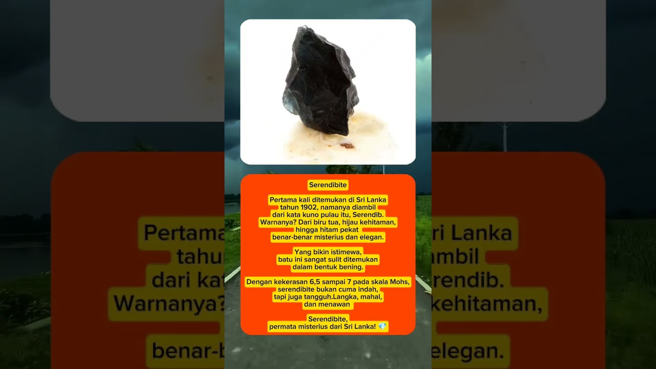 &ldquo;Serendibite &mdash; Batu Permata Langka dari Sri Lanka 💎&rdquo;