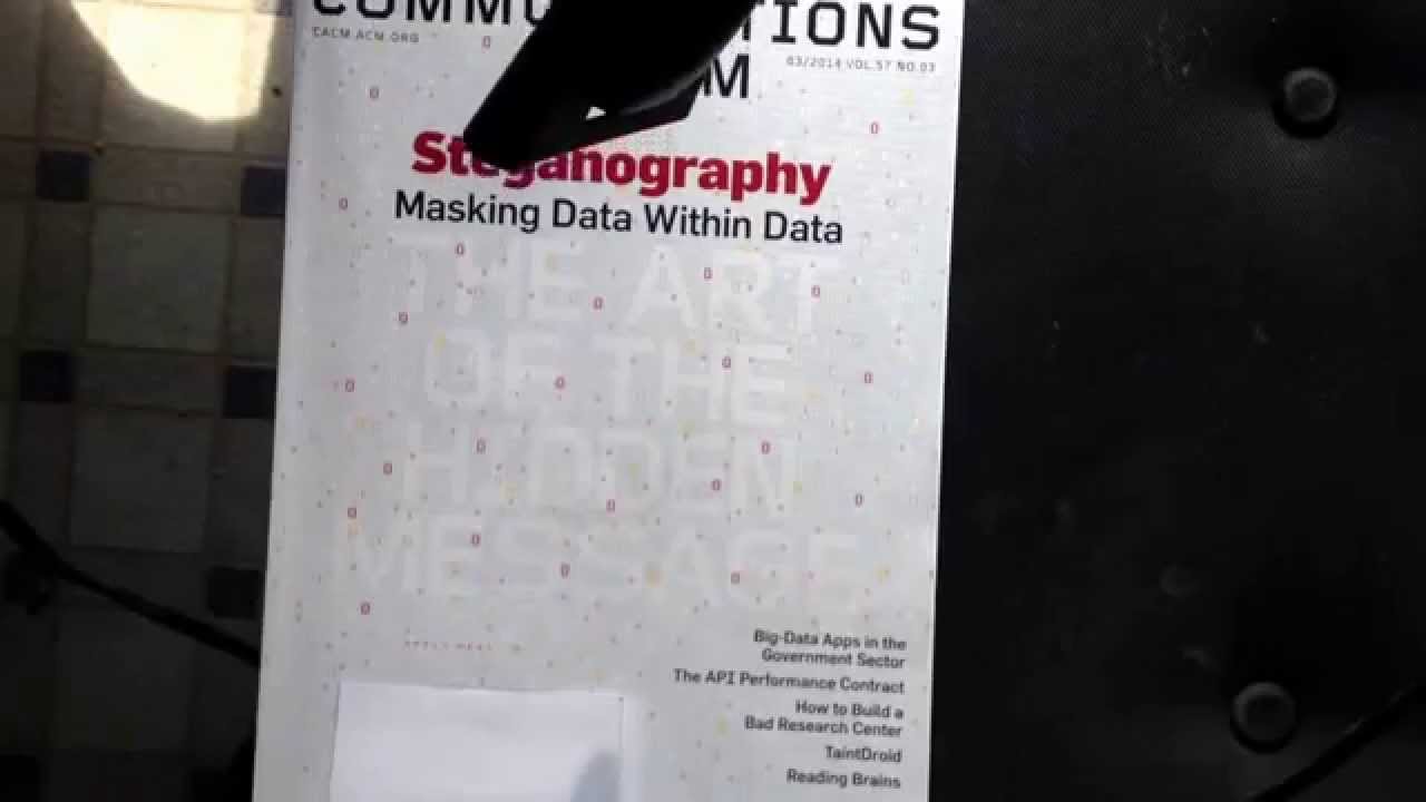 Communications of the ACM - The art of the hidden message.