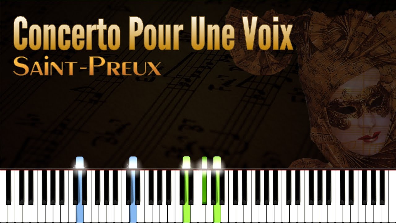 Concerto Pour Une Voix - Saint-Preux | Piano Tutorial | Synthesia | How to play
