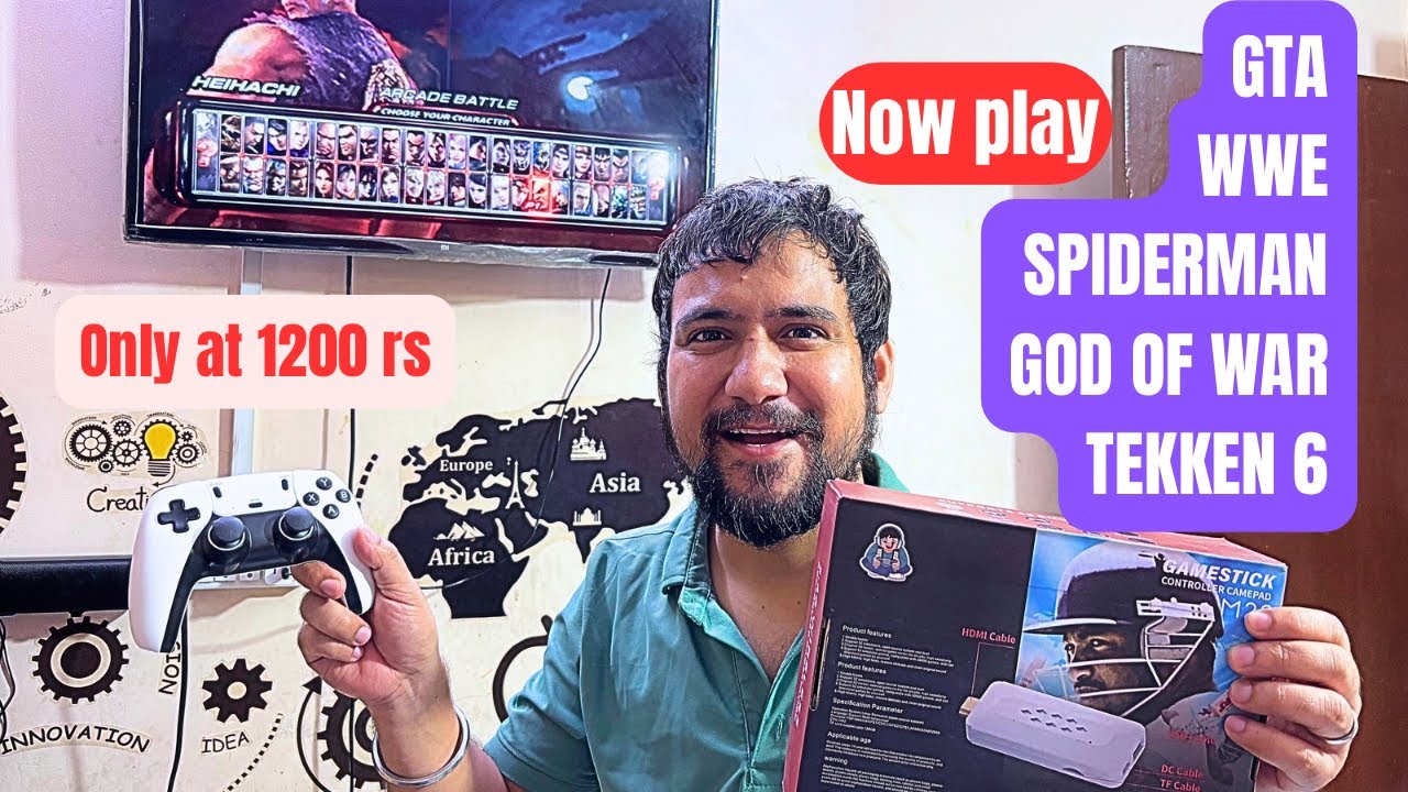 M22 game stick unboxing and review, Game stick 2.4G WIRELESS CONTROLLER GAMESTATION 😱