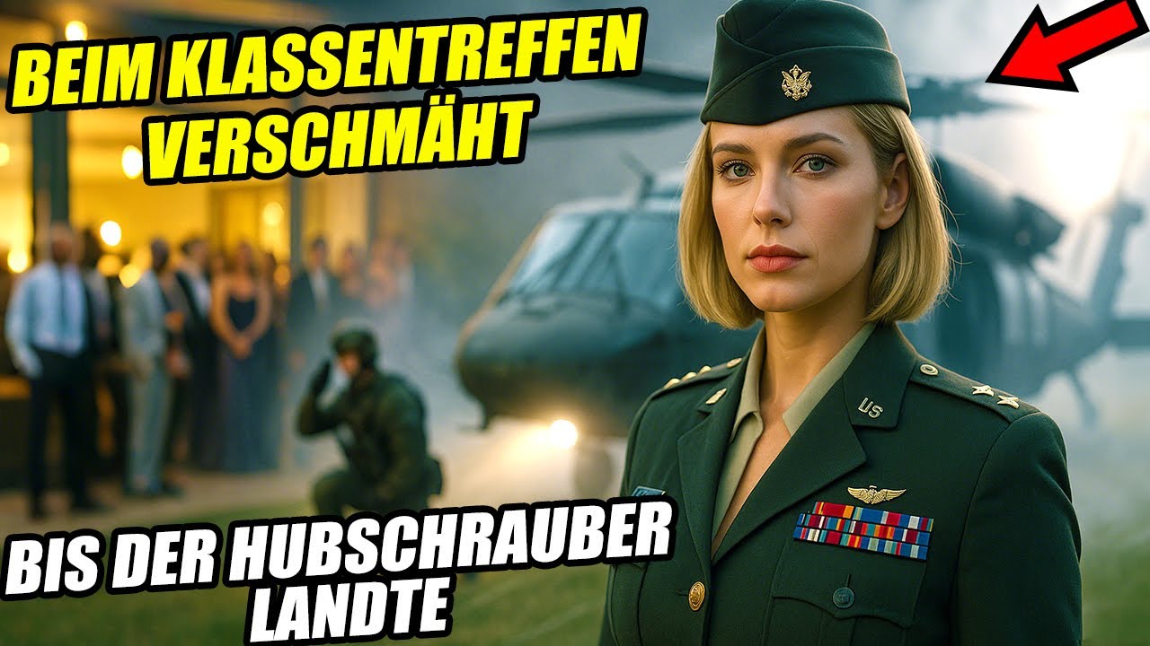 Beim Klassentreffen verspottet – bis der Hubschrauber landete: „Madam General, wir brauchen Sie.“