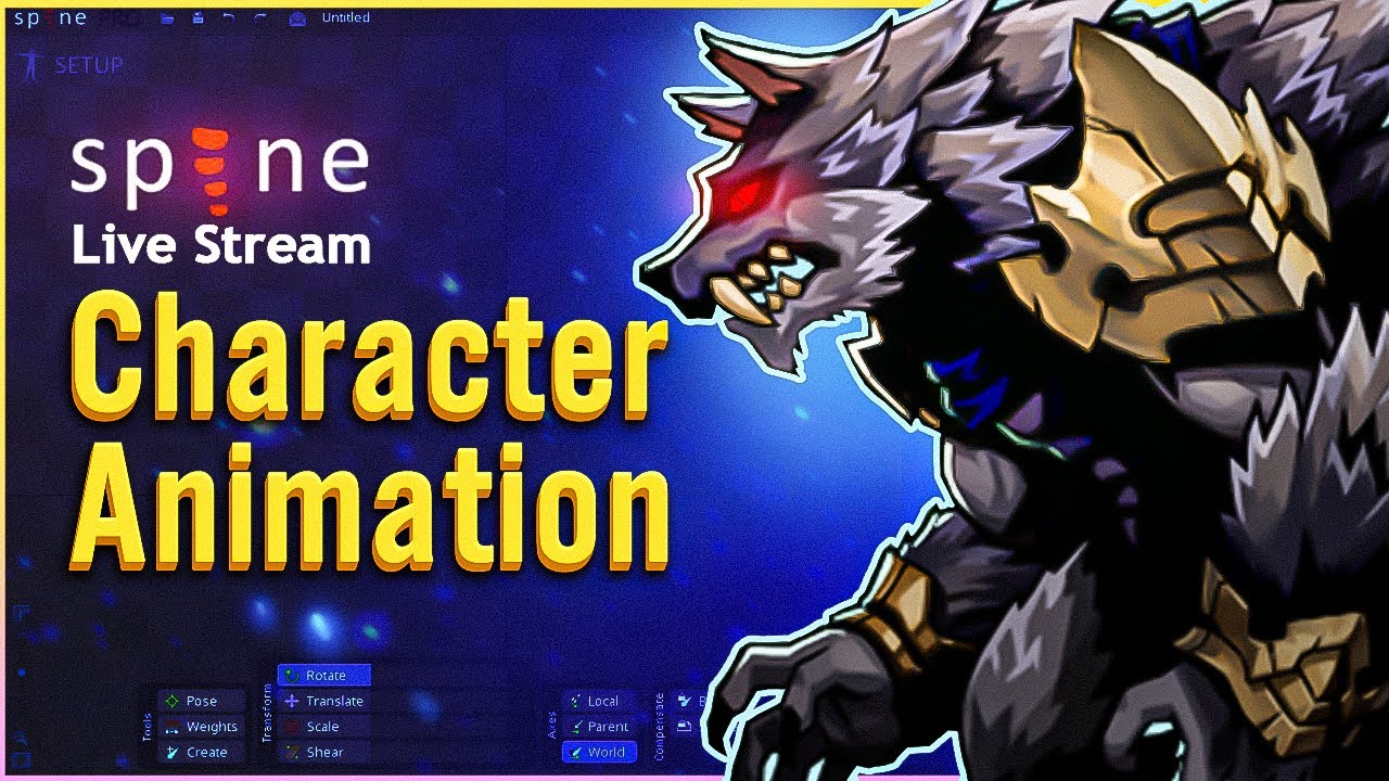 Spine 2D Game Character Animation - Live 09/12/2022