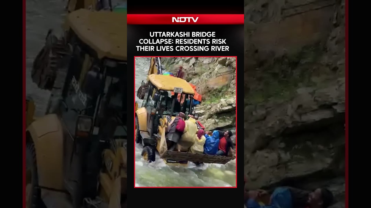 Uttarakhand News | Uttarkashi Villagers Risk Lives Crossing River After Bridge Washes Away