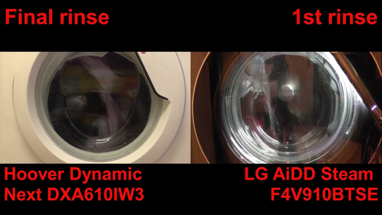 Hoover Dynamic Next DXA610IW3 vs LG AiDD Steam F4V910BTSE – Rapid14 & Speed14 wash race