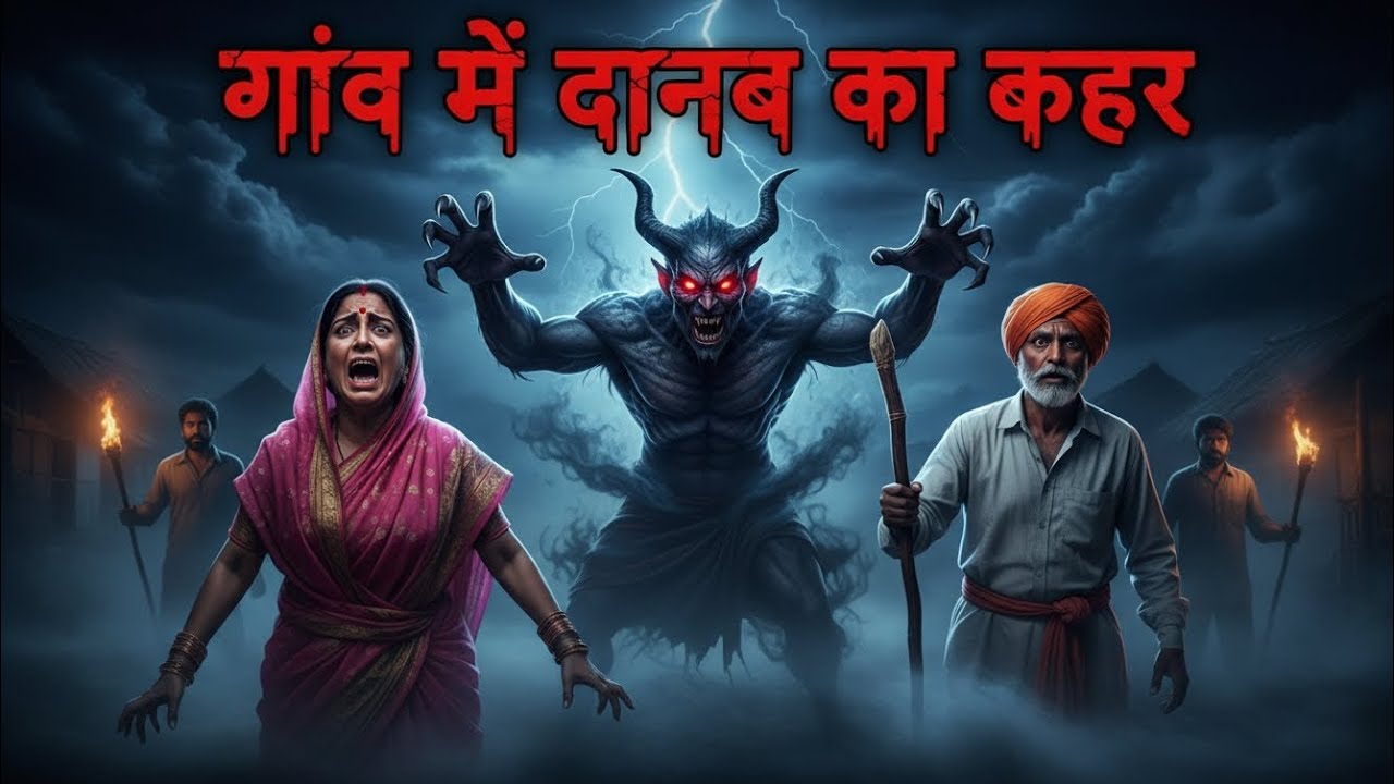 The Demon’s Terror in the Village | Gaon mein Danav Ka Kahar | horror animation story in Hindi 