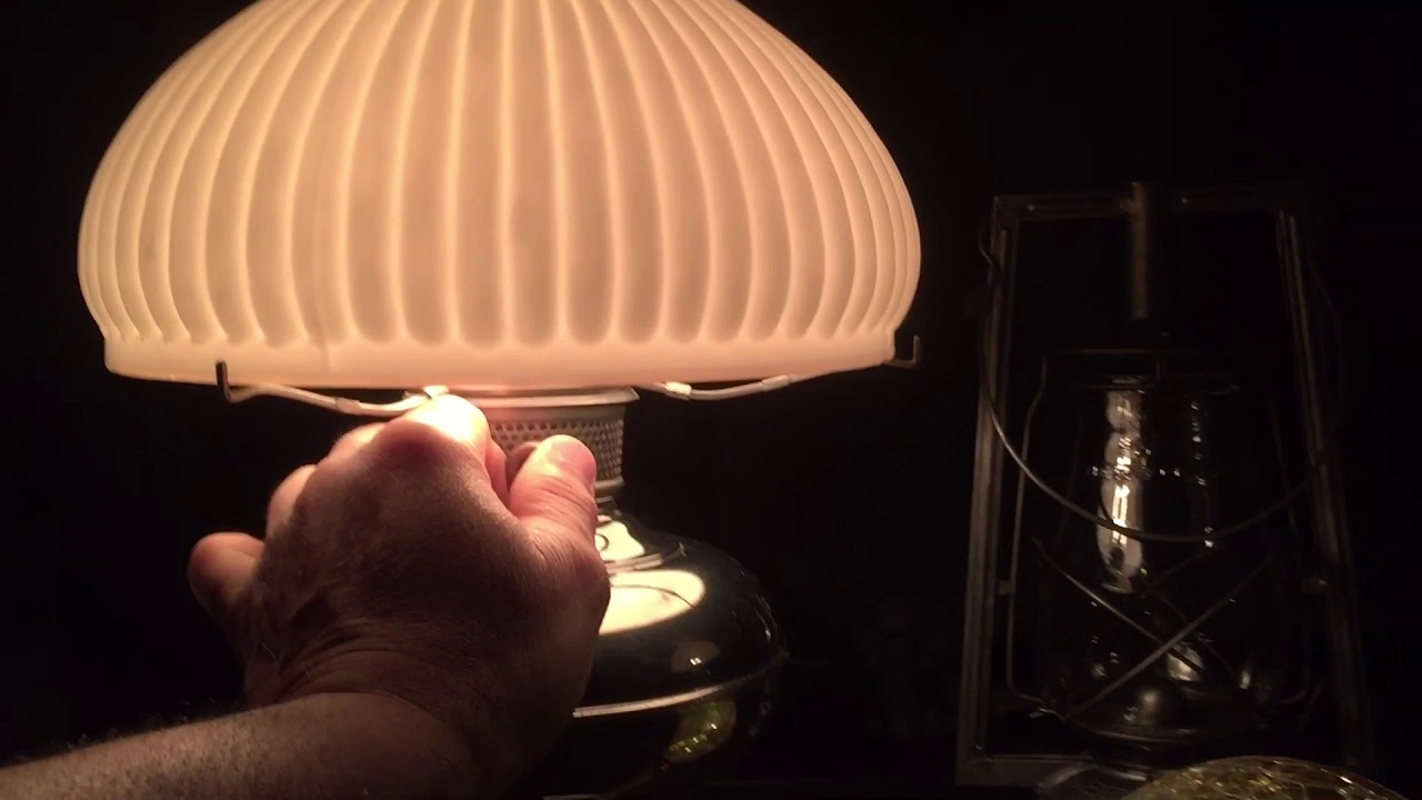 1942 Magnet Lamp with Plume and Atwood burner - center draft kerosene lamp