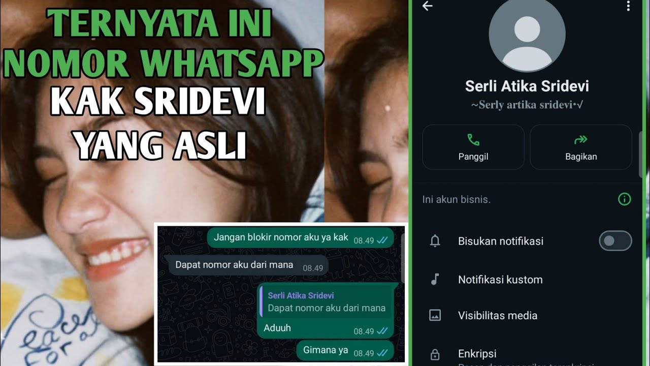 nomor Wa kak Sridevi yang asli, terbaru 2024