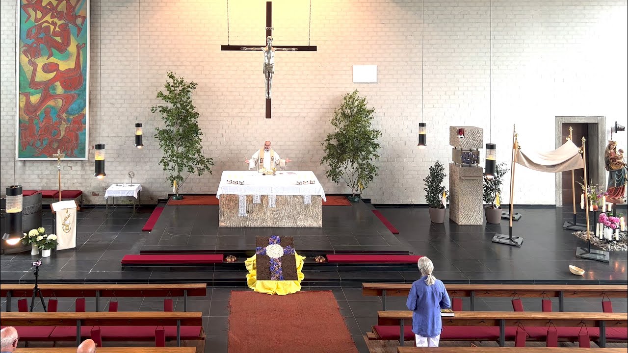 Gottesdienst zu Fronleichnam mit dem evangelischen Posaunenchor Neuendettelsau